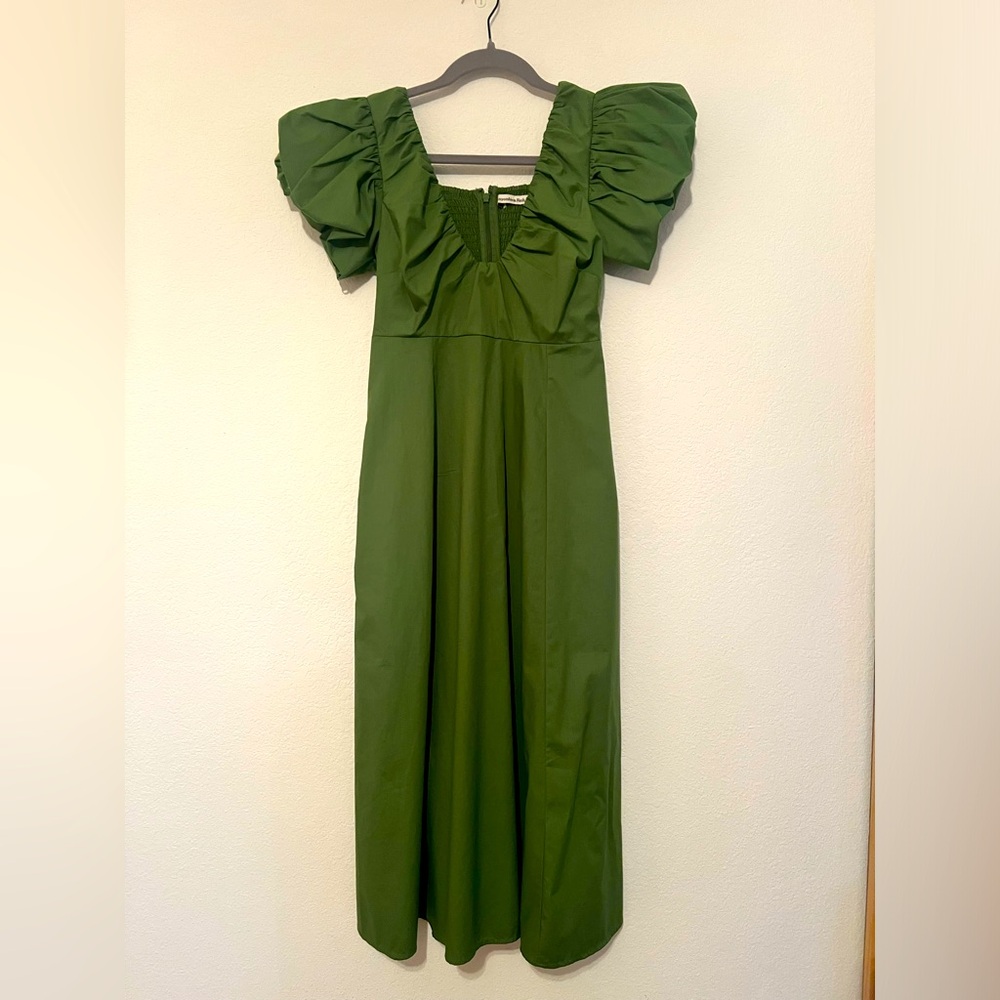 Abercrombie Puff Sleeve Midi Dress